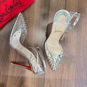 Christian Louboutin Spikoo 100 PVC / Specchio Gold